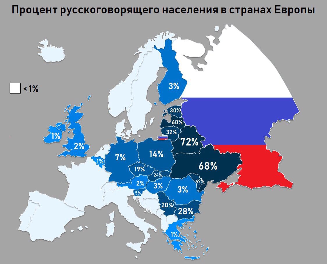 На каком языке где говорят карта