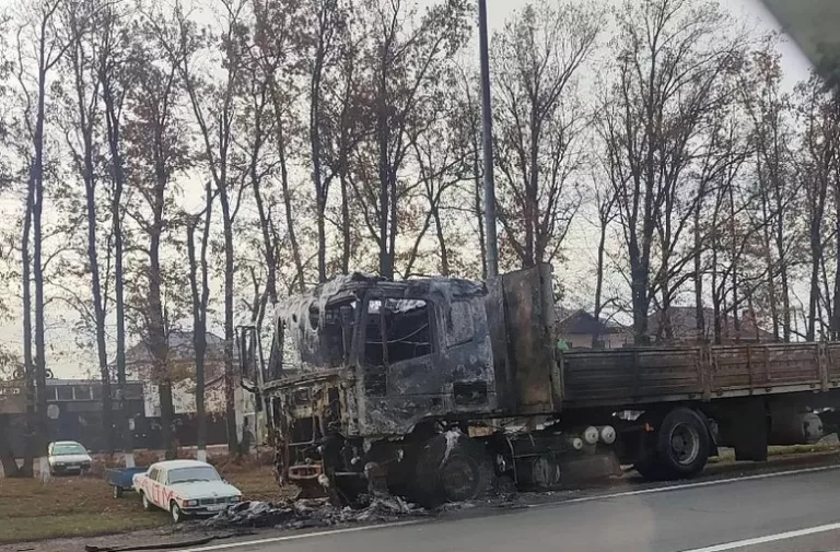 В Краснодаре ночью взорвался грузовик